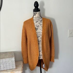 Jessica Simpson Mustard Waffle Knit Cardigan Women’s size S